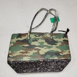 Camo glitter purse